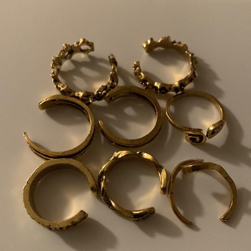 Set of 8 Adjustable Toe Rings